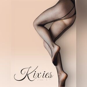 Black Cuban Line Fishnet Tights